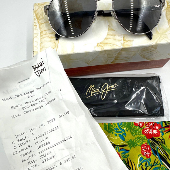 Maui Jim Water Front Sunglasses Grey Metal Unisex - Picture 3 of 12